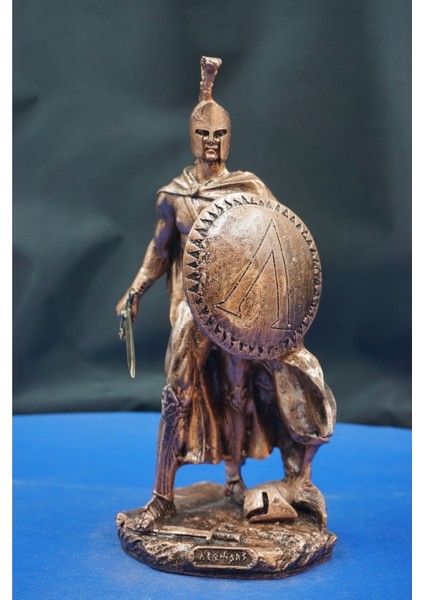 Antik Yunan Mitolojisi Leonidas Heykel Biblo – Güç ve Cesareti Yansıtan Dekoratif Aksesuar (25 Cm)