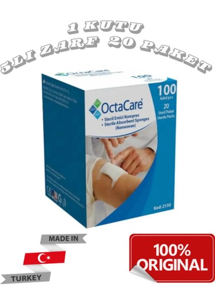 Steril Gaz Kompres 7,5cm x 7,5cm 1 Kutu - 100 Adet