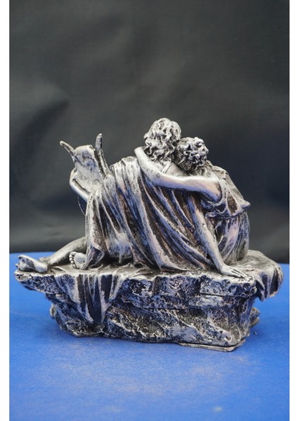 Antik Yunan Mitolojisi Paris ve Helen Heykel Biblo – Dekoratif Hediyelik Aksesuar (17 Cm) fırsatları