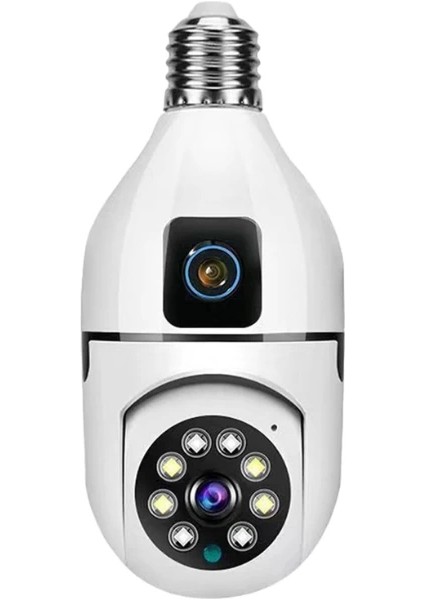 Çift Lensli Duy Girişli Kablosuz Ampul Kamera modelleri