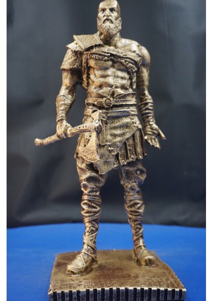 Mitolojik Savaşcı Kratos Heykel Biblo - Ev Ofis Dekoratif Hediyelik Aksesuar (31 Cm)