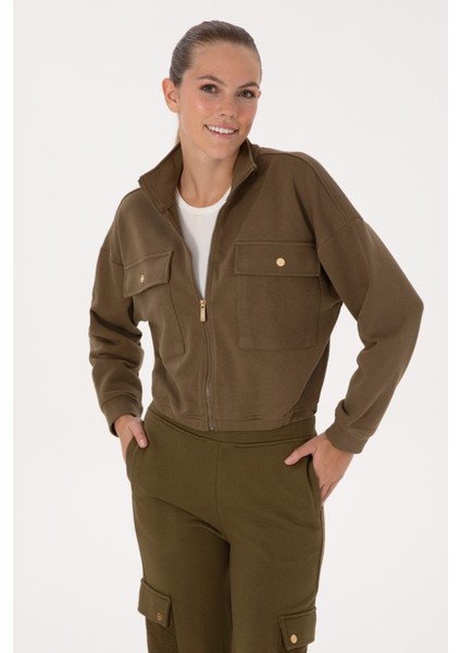 Kadın Haki Sweatshirt 50299001-VR027