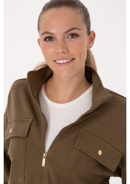 Kadın Haki Sweatshirt 50299001-VR027