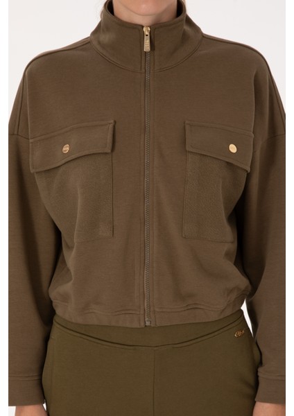 Kadın Haki Sweatshirt 50299001-VR027