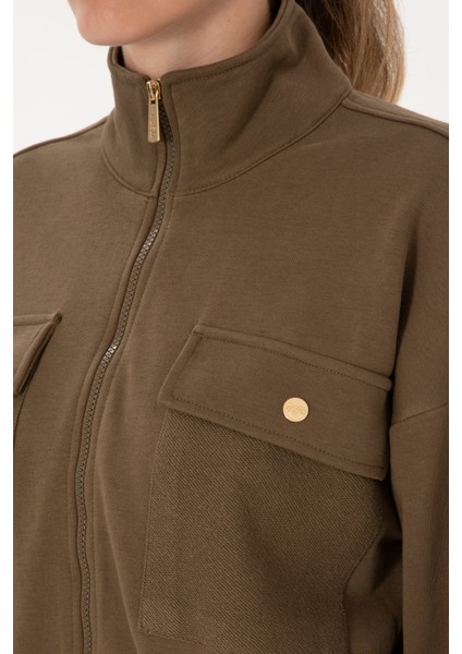 Kadın Haki Sweatshirt 50299001-VR027