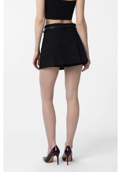 Siyah Pileli Kadın Mini Etek indirimleri