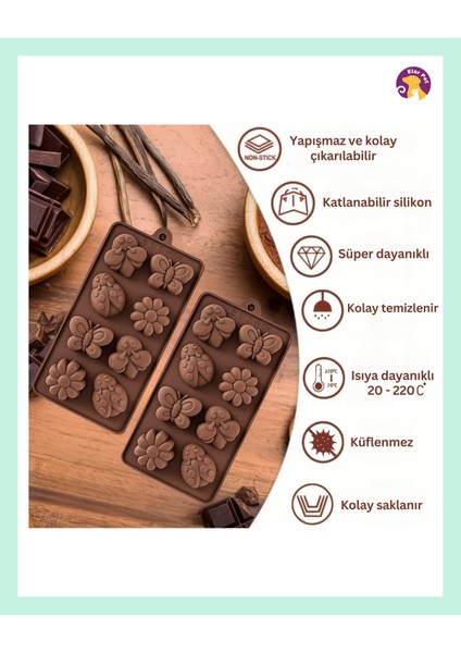 Hayvan ve Böcek Figürlü Silikon Kalıbı – Çikolata, Şeker, Jelibon, Kurabiye, Buz ve Puding Için Çok Amaçlı modelleri