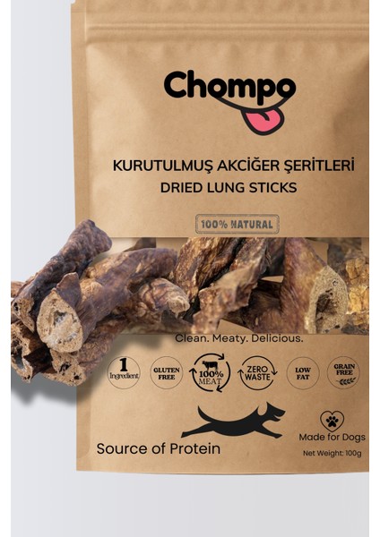 Kurutulmuş Ciğer Şeritleri 100 Köpek Ödülü gr