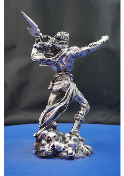Mitolojik Tasarım Zeus Heykel Biblo - Ev Ofis Dekoratif Hediyelik Aksesuar (25 Cm) modelleri