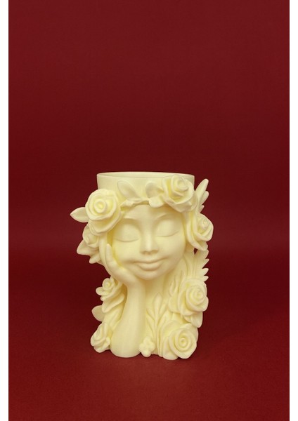 Dekoratif Kız Figürü Sukulent & Kaktüs Saksısı Dekor Aksesuarı Masaüstü Saksı Balkon Dekoru indirimleri