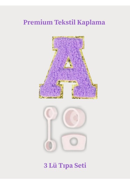 Quencher Uyumlu Premium Harf Sticker + 3’lü Silikon Tıpa Seti – Kişiselleştirilmiş Kombin fiyatları
