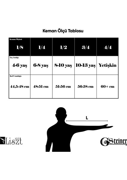 VFV-014 2/4 Masif, Abanoz Burgulu Öğrenci Kemanı