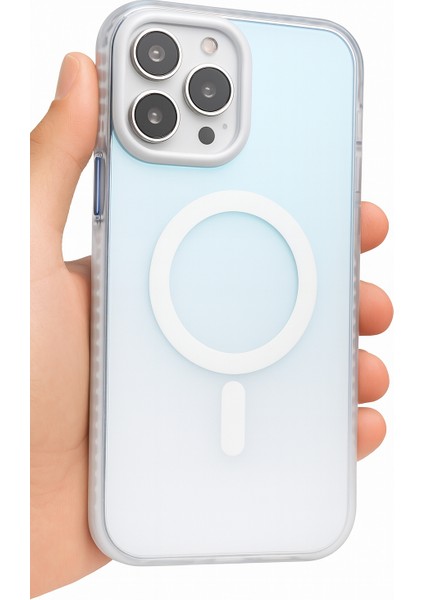 iPhone 13 Kılıf Magsafe Uyumlu Renk Geçişli Darbe Emici Degrade Kapak