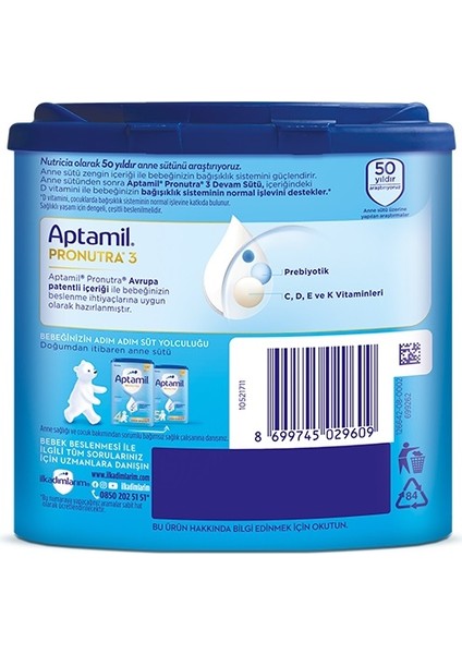 Nessiworld Aptamil Devam Sütü Maması No3 9-12 Ay 350 gr fiyatları