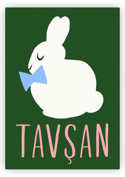 Tavşan Çocuk Odası Posteri Çocuklar İçin Ahşap Poster 20X29 cm