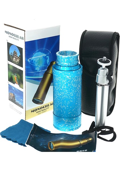 50X50 Panda Metal Gövde Tek Gözle Büyük Mercek Korsan Dürbün Mavi modelleri