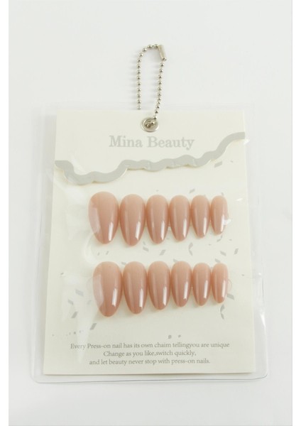 Msa-Shop Mina Beauty Kedi Gözü Takma Tırnak-Pudra Rengi fiyatları