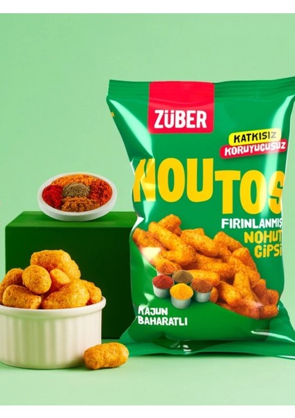 Nessiworld Züber Noutos Fırın Nohut Cipsi 55 gr Kajun Baharatlı