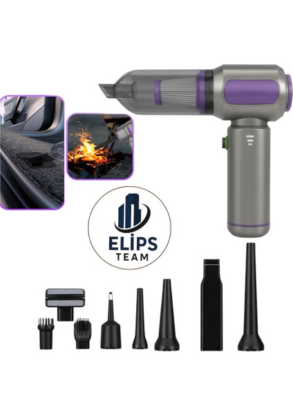 Şarjlı Kablosuz Araç Içi Süpürge | 17000PA Güçlü Vakum | Fırçasız Motor | Üfleme & Vakum indirimleri