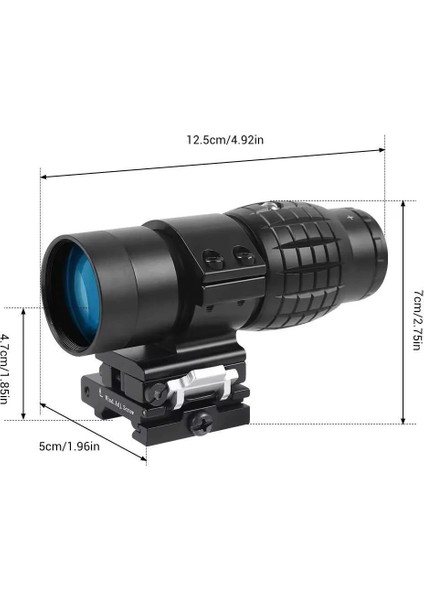 Magnifier 3x Yakınlaştırmalı Dürbün - 22MM Ray Uyumlu, Katlanır Yaylı Ayaklı fiyatları