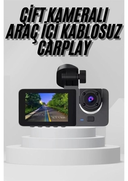 Yol Kayıt Araç Kamerası Hd Dvr 3 Kameralı 2.0in Ekranlı Ön Iç Arka fiyatları