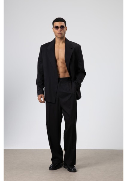 Oversize Kuşaklı Takım Elbise Siyah indirimleri