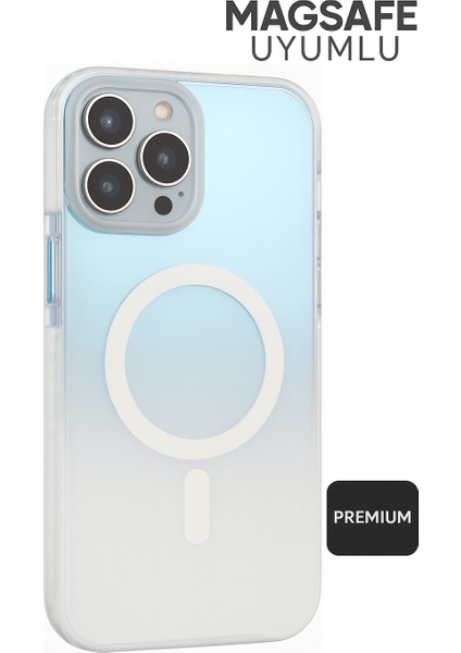 iPhone 13 Pro Max Kılıf Magsafe Uyumlu Renk Geçişli Darbe Emici Degrade Kapak