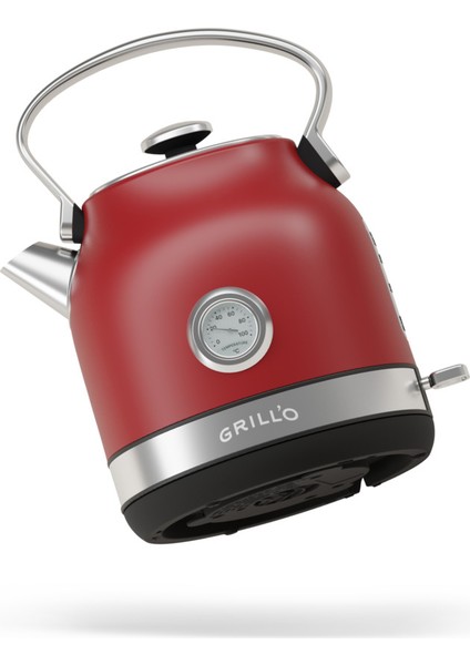 Retro Kırmızı Kettle GR601, Şık ve Kullanışlı Tasarım ile Mutfağınıza Renk Katar