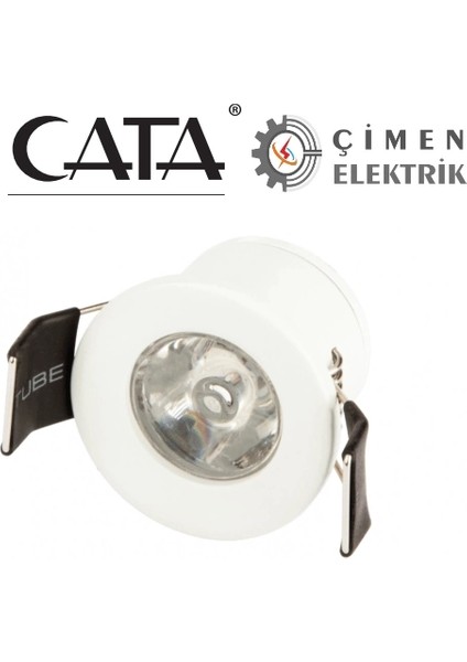Cata Ct 5270 1.5W Yıldız LED Spot Beyaz Kasa 6400K Beyaz Işık
