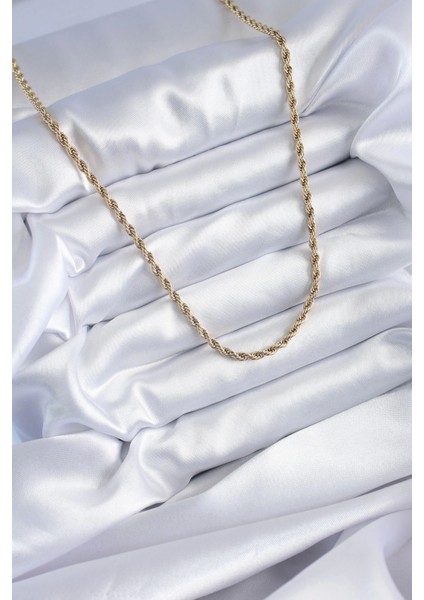 Bfs 316L Çelik Gold Renk 60 cm Burgu Model Kadın Kolye fiyatları