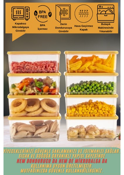 6'lı Renkli Büyük Boy Buzdolabı Dondurucu Organizer ve Saklama Kabı Seti 6x(3,5 Litre) modelleri