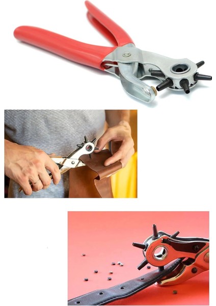 Çok Fonksiyonlu Kemer Delme Pensesi Deri Saat Kayışı Kemer Için Kullanışlı Delik Açma Aracı