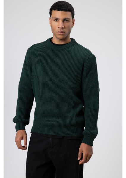 Bisiklet Yaka Oversize Triko Kazak Nefti modelleri