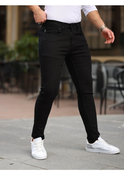 Erkek Jeans Slim Likralı Denim Siyah Kot Pantolon fiyatları