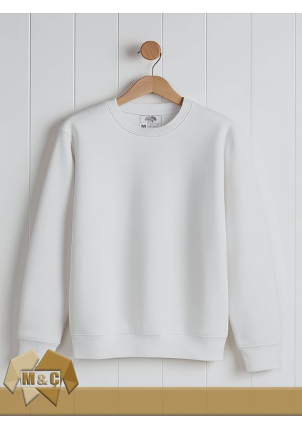 M.ç Premium Original Erkek Sweatshirt Uzun Kollu Mevsimlik Düz Özel Tasarım