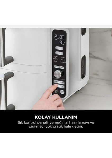 Büyük Kapasiteli Çift Hazneli Airfryer, Sağlıklı ve Pratik Pişirme Keyfi