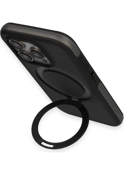 Bfs iPhone 15 Pro Max Zorda Airbag Magsafe Standlı Kapak - Lacivert modelleri