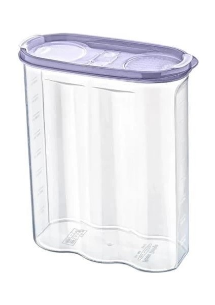 2 Kapaklı Ölçekli Erzak Kuru Gıda Saklama Kutusu Kabı 2,4 LITRE-SA940 indirimleri