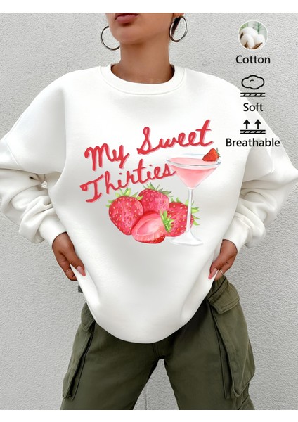 Premium Oversize Kesim Uzun Kollu Baskılı Sweatshirt