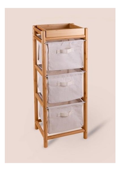 Bambu Bez Çekmeceli Düzenleyici Dolap/raf 90X35X30CM fırsatları