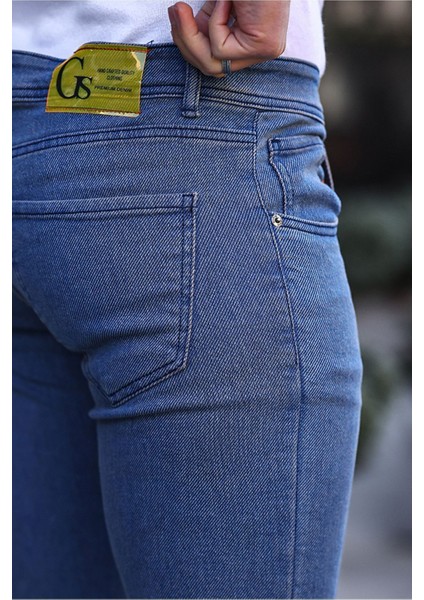 Erkek Slim Fit Yüksek Bel Dar Paça Lacivert Kot Pantolon modelleri