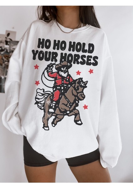 Premium Oversize Kesim Uzun Kollu Baskılı Sweatshirt