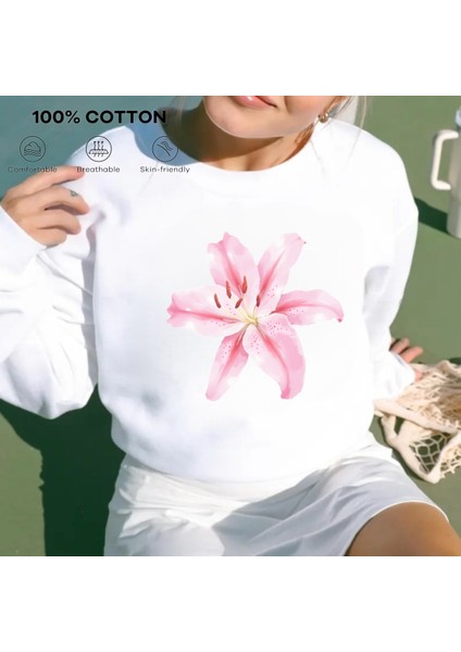 Premium Oversize Kesim Uzun Kollu Baskılı Sweatshirt