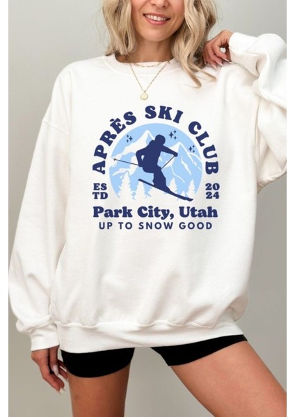 Premium Oversize Kesim Uzun Kollu Baskılı Sweatshirt