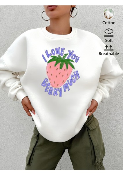 Premium Oversize Kesim Uzun Kollu Baskılı Sweatshirt