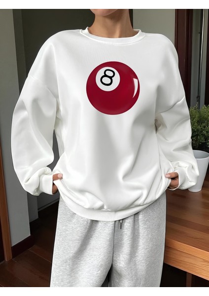 Premium Oversize Kesim Uzun Kollu Baskılı Sweatshirt