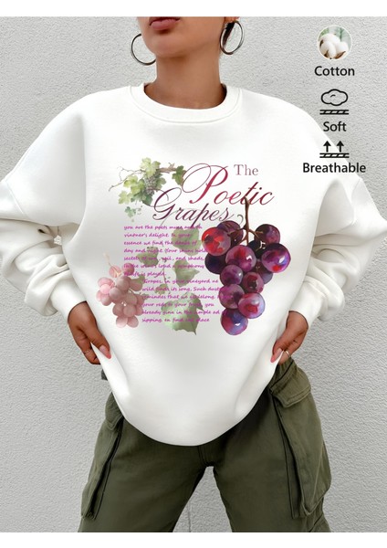 Premium Oversize Kesim Uzun Kollu Baskılı Sweatshirt