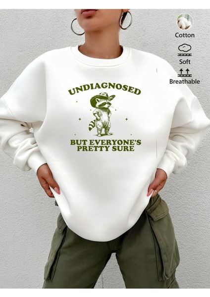 Premium Oversize Kesim Uzun Kollu Baskılı Sweatshirt