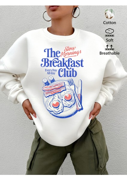 Premium Oversize Kesim Uzun Kollu Baskılı Sweatshirt