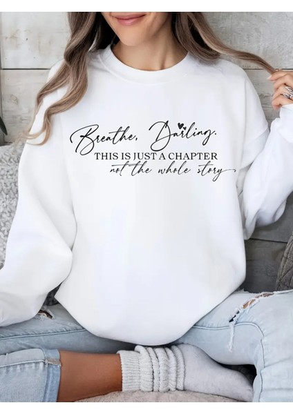 Premium Oversize Kesim Uzun Kollu Baskılı Sweatshirt